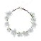 AKOAK 1 Pack Flower Crown, Bohemian Wreath for Girls Floral Tiara, Wedding Headband, Bride Bohemian Wreath/Baby Shower/Photo/Toddler (White)