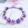 AKOAK 1 Pack Flower Crown, Bohemian Wreath for Girls Floral Tiara, Wedding Headband, Bride Bohemian Wreath/Baby Shower/Photo/Toddler (Purple)