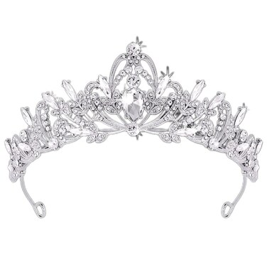 ANBALA Tiara Crystal Crown Silver Tiaras for Women Princess Crown for Women Girls Crowns for Birthda, Halloween, Wedding Prom, Bridal Party, Pageant