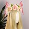 MOSTORY Renaissance Fairy Wings Headband - Flower Crown with Wings Elf Butterfly Headpiece for Renfaire Cosplay Halloween