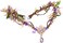 MOSTORY Purple Elf Flower Crown - Handmade Woodland Elf Headpiece Forest Fairy Crown Floral Circlet for Women Girls Cosplay Party Renaissance Marid Gras Photo Shoot