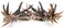 MOSTORY Antler Crown for Women - Fairy Flower Crown Antler Elf Headpiece for Halloween Renaissance Cosplay Photo Shoot