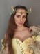 MOSTORY Woodland Gold Antler Crown - Forest Flower Headband Elf Headpiece Fairy Floral Circlet for Women Renaissance Fair Halloween Renfaire Cosplay Photo Shoot