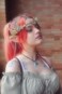 MOSTORY Woodland Gold Antler Crown - Forest Flower Headband Elf Headpiece Fairy Floral Circlet for Women Renaissance Fair Halloween Renfaire Cosplay Photo Shoot