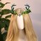 MOSTORY Green Woodland Antler Crown - Handmade Floral Fairy Headpiece Forest Elf Tiara Leaf Elven Circlet for Women Renaissance Renfaire Cosplay Photo Shoot Halloween Accessory
