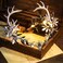 MOSTORY Light up Fairy Crown - Silver Antler Crown Flower Heapiece Elf Floral Circlet Woodland Headband for Women Halloween Outfit Renaissance Ren Faire Cosplay Photo Shoot