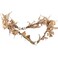 MOSTORY Gold Moon Flower Crown - Handmade Woodland Fairy Headband Forest Elf Headpiece Elven Floral Circlet for Renaissance Halloween Wedding Easter Carnival Cosplay Photo Shoot