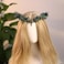 MOSTORY Green Feather Elf Crown - Handmade Gothic Raven Flower Headpiece Woodland Cirlet Fairy Tiara for Witch Women Girls Renaissance Cosplay Mardi Gras Carnival