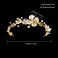 NODG Gold Tiaras for women Pearl Bride Crowns Wedding Headpiece Gold Flower Bridal Hair Piece Princess Leaf Headdress Birthday Party Prom for Women