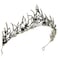Makone Baroque Halloween Crown Black Queen Crown for Women,Vintage Tiaras with Gemstones Party Gothic Headpiece Halloween Tiara