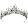 Makone Baroque Halloween Crown Black Queen Crown for Women,Vintage Tiaras with Gemstones Party Gothic Headpiece Halloween Tiara