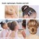 Hair Bun Maker Set, 12 Pcs Crown Shapers for Kids Girls Women, Donut Tool for Short and Thin Hair (Size S/ 2.3 Inch, Beige)