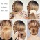 Hair Bun Maker Set, 12 Pcs Crown Shapers for Kids Girls Women, Donut Tool for Short and Thin Hair (Size S/ 2.3 Inch, Beige)