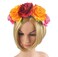 Rose Flower Crown Headband Mexican Flower Crown Headpiece Floral Hair Accessories Hair Garland for Wedding Birthday Halloween Party Costume Headwear
