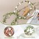 Rose Leaf Headband,2pcs Floral Wedding Headpieces Handmade Bridal Crown Ladies Garland Headdress for Women (Pink+White)