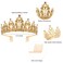 SuPoo Birthday Sash &amp; Crown Champagne Tiara for Women &amp; Girls - Gold Princess Crown Headband with Crystal Rhinestones - Party &amp; Halloween Decoration