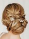 Casdre Pearl Bridal Hair Pins Crystal Bride Hair Piece Wedding Hair Accessories for Women and Girls(Pack of 2) (B Gold)