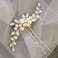 JAKAWIN Pearl Bride Wedding Hair Pins Silver Rhinestone Hair Piece Crystal Headpiece Bridal Hair Accessories for Women HP179 (1 Silver)
