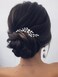 JAKAWIN Pearl Bride Wedding Hair Pins Silver Rhinestone Hair Piece Crystal Headpiece Bridal Hair Accessories for Women HP179 (1 Silver)