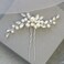 JAKAWIN Pearl Bride Wedding Hair Pins Silver Rhinestone Hair Piece Crystal Headpiece Bridal Hair Accessories for Women HP179 (1 Silver)
