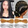 4 Pieces 5M Dreadlock Braids Hair Accessories Gold Silver Braiding Hair Deco Styling Shimmer Stretchable African Braid Braided Elastic Cord Ornament Hanging Decorating Gift Wrapping