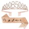 CIEHER 85th Birthday Crown, Sash + Pearl Pin Set - Gifts for Women, Decorations and Party Supplies