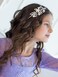 SWEETV Crystal Princess Hairband, Silver Flower Girl Headpiece for Wedding, Party, Prom, First Communion, Children's Day, Birthday