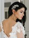 SWEETV Bride Silver Wedding Comb with Crystal Rhinestone Bridal Sparkly Gem Piece for Women and Girls