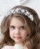 Campsis Flower Girl Headpiece White Crystal Princess Headband Rhinestone Girl Hair Piece Wedding Bride Accessories or Women and Girls