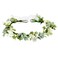 WOVOWOVO Green Leaf Crowns For Girls Women, Bridal Flower Crown Bride Hair Accessories Bohemian Floral Crown Eucalyptus Headband With Ribbon For Wedding Birthday Vacation Party Festival Photo Prop