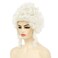 White Marie Antoinette Wigs Short Vintage Beehive Hair Rococo Costume Cosplay 18th Century Wig,Queen Court Heat Resistant Women Halloween Party Wig