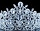 Queen Austrian White Clear Crystal Rhinestone Tiara Hair Combs Crown Veil Headband Headpiece Jewelry Costume Theater Birthday Party Prom Princess Silver T1900