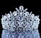 Queen Austrian White Clear Crystal Rhinestone Tiara Hair Combs Crown Veil Headband Headpiece Jewelry Costume Theater Birthday Party Prom Princess Silver T1900
