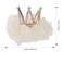 Mobestech Hair Clip, Beige Rhinestone Crown Hair Clip for Girls Princess Crown Hair Pin Crystal Tiara Bobby Pins, 1 Count