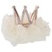 Mobestech Hair Clip, Beige Rhinestone Crown Hair Clip for Girls Princess Crown Hair Pin Crystal Tiara Bobby Pins, 1 Count