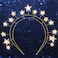 Kilshye Rhinestone Star Wedding Headband Crystal Halo Crown Goddess Costume Headpiece for Women and Girls (Gold)