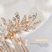 Foyte Crystal Bride Wedding Hair Comb Leaf Bridal Headpieces Rhinestone Hair Pieces Pearl Bridesmaid Side Combs Hair Accessories for Women (rhinestone)