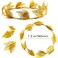 Laurel Crown - 12pcs Gold Leaf Roman Head Wreath, Greek Crown for Men &amp; Women - Party, Wedding, Prom &amp; Festival Hair Accessories