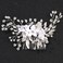 Silver Flower Bridal Hair Comb Pearl Crystal Rhinestone Bride Wedding Hair Pieces Decorative Flower Bride Hair Jewelry Accessories for Women and Girls