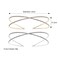 Teensery 1 Pack Double Row Cross Crystal Rhinestone Headband Hair Hoop for Headpiece Girls Women Bridal Party Wedding (Silver)