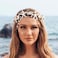 CASDRE Starfish Bride Wedding Headband Brown Pearl Bridal Hair Vine Shell Headpiece Beach Wedding Hair Accessories for Women and Girls