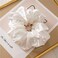 Oversized Scrunchie, 7.8inch /20cm Large Hair Scrunchies, Soft Silk Organza Scrunchy, Donut Hair Ties, Elastics Ponytail Holder, Leopard Hair Bands, Cheetah Hair Ropes, Fluffy Cloud (Style33)