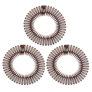 Soft 'N Style Flexible Headbands Stretch Headband Headbands Women (3pc-Brown)