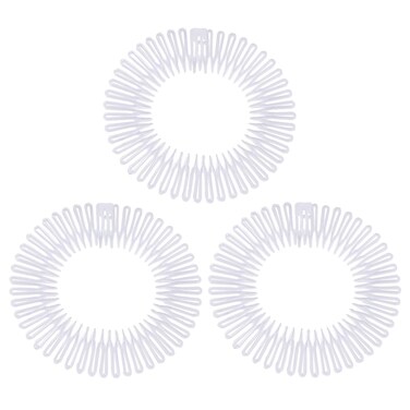 Soft 'N Style Flexible Headbands Stretch Headband Headbands Women (3pc-White)