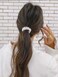 Brinie Pearl Hair Ties Champagne Elastic Scrunchies Stretchy Bands Bead Ropes Hair Accessories for Women and Girls (Pack of 3) (set1)