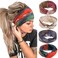 Criss Cross Hair band Tie Dye 4 Pcs Boho Headbands Paisley Bandana Wide Head Wraps Cotton Knotted Yoga Sport Sweatband Twist Head Bands (4 Colors Pack A)
