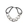 10 Pcs Modern Gold Chain Hair Tie with Dubble strands Elastic Hair Accessories Hair Ropes Fashion Headbands Ponytail Holders Hair Rings Hairband for Girl Lady Color Random (Silver)