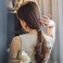Ruihfas Ponytail Holder Stretchy Elastic Hair Tie Sparkling Crystal Rhinestone Hair Band Headband Hair Accessories for Women, 1Pcs (Silver Tone Black)