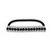 Ruihfas Ponytail Holder Stretchy Elastic Hair Tie Sparkling Crystal Rhinestone Hair Band Headband Hair Accessories for Women, 1Pcs (Silver Tone Black)