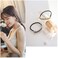 Ruihfas Ponytail Holder Stretchy Elastic Hair Tie Sparkling Crystal Rhinestone Hair Band Headband Hair Accessories for Women, 1Pcs (Gold Tone Black)